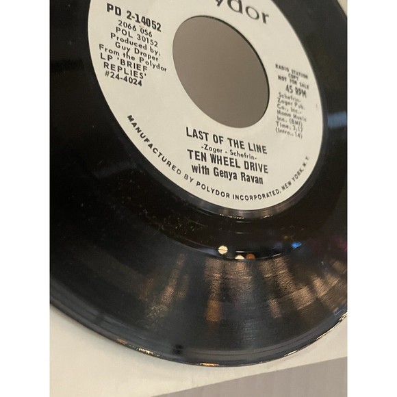 Ten Wheel Drive W/Genya Ravan- Last Of The Line, Polydor PD214052, Promo, NM 45 - Picture 7 of 7